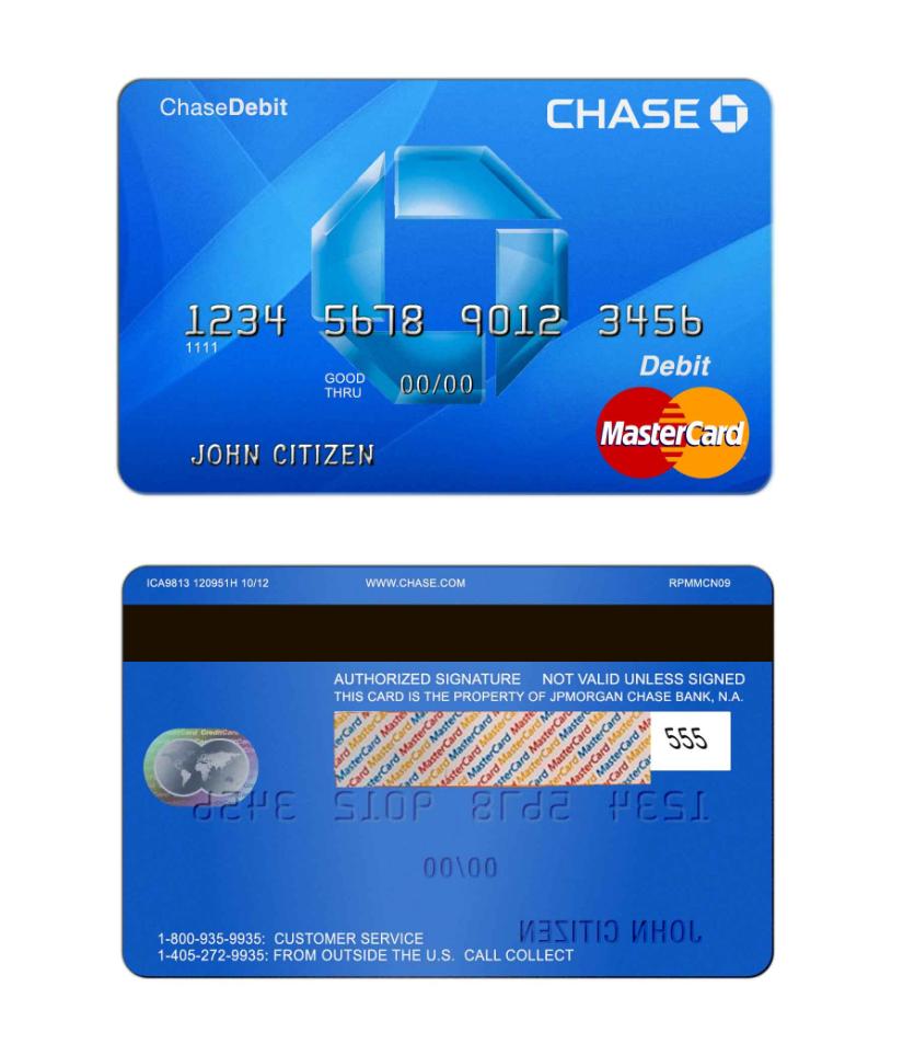 USA Chase bank mastercard